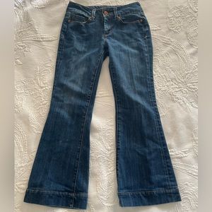 Seven7 Jeans flared dark wash denim jeans low mid rise size 27
